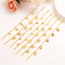 21cm cute girls Bangle Women Gold Round Beads Bracelets Ethiopian Jewelry African Hand Chain Arab Items kids jewelry best gift 2024 - buy cheap