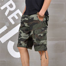 2020 Summer Mens Baggy Multi Pocket Military Camo Shorts Cargo Loose Hot Breeches Male Long Camouflage Bermuda Capris Plus Size 2024 - buy cheap