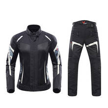 DUHAN Womens Motorcycle Jacket Slim Motocross Clothing Jackets Spring Summer Armor Mesh Body Guard Breathable Riding Jacket Pant 2024 - buy cheap