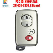 Keyecu Smart Remote Key Fob 4 Buttons 312Mhz/314.3Mhz/315MHz/433Mhz for Toyota Camry Corolla Avalon HYQ14AAB 271451-3370 2024 - buy cheap