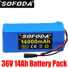 SOFODA 36V 10s4p 14Ah 1000W high power capacity 18650 lithium battery pack 14000mAh electric bicycle bicycle scooter BMS 2024 - buy cheap
