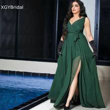 New Arrival V Neck Chiffon Formal dresses women Party Night Abendkleider 2022 Green A-Line Cheap prom dresses evening gowns 2024 - buy cheap