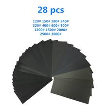 28Pcs Wet Dry Sandpaper 120 To 3000 Grit Abrasive Paper Sheets For Automotive Sanding Wood Furniture Finishing 23*9 cm 2024 - buy cheap