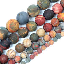 4-12mm Natural Stone Beads Loose Round Frosted Colorful Stone Beads For Jewelry Making DIY Charm Bracelet Necklace Handmade 2024 - buy cheap