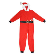 Reneecho Child Santa One Piece Costume Red Christmas Onesie Jumpsuit Kids Santa Claus Costume 2024 - buy cheap