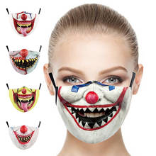 Mascarillas faciales transpirables para hombre y mujer, tapabocas Unisex, antipolvo, para ciclismo, Halloween, Horror, Joker 2024 - compra barato