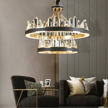 New design round crystal chandelier for living room LED modern dining lamp bedroom lamp luxury hotel decorative chandelier 2024 - buy cheap