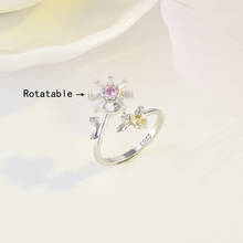 Novos anéis chique podem ser girados anel de insetos para mulheres joias de festa moda 925 anéis de prata presente de aniversário da menina kofsac 2024 - compre barato