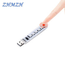ZHMZH-Mini luz LED nocturna RGB USB, lámparas de ambiente portátiles de 7 colores, luces de colores con interruptor de botón, Control de Color 2024 - compra barato