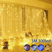 3x3M USB LED Curtain String Lights Flash Fairy Garland with Remote Control Home Decoration Bedroom Party Window Holiday Lighting 2024 - buy cheap