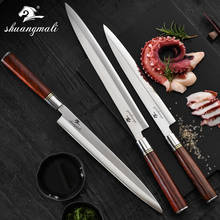 Salmon Sashimi Knife Set German 1.4116 Steel Japanese Filleting Knives Set Slicing Fish Cleaver Salmon Sushi Knife Set 2024 - buy cheap