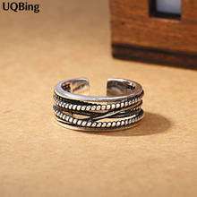 2019 Wholesale Silver Color Multi Layer Retro Rings Open Silver Color Ring Women Jewelry 2024 - buy cheap