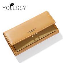 YOJESSY Women Long Wallet Big Capacity Yellow Female Wallets Clutch Lady Purse Hasp Phone Pocket Card Holder Ladies Purses 2024 - buy cheap