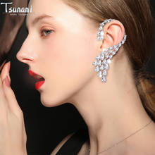 Pendientes de estilo moderno para mujer, aretes creativos con alas de cisne, piedra de circón, joyería Popular para boda, novedad 2024 - compra barato