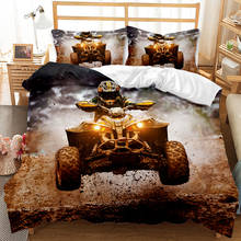 Yi Chu Xin Motorcycle 3D Printing Bedding Set Motocross Racing Duvet Cover Set Bed Linens Bedclothes 2024 - buy cheap