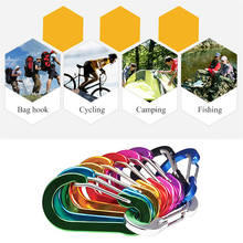 Essential for Outdoor Activities 5/10Pcs Aluminum Alloy Carabiner Outdoor Camping Climbing Snap Clip Lock 9Color 2024 - buy cheap