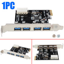 1 conjunto de adaptador de placa, de alta qualidade, 4 portas, pci-e para usb 3.0 hub pci express, adaptador de cartão de expansão, velocidade 5 gbps 2024 - compre barato