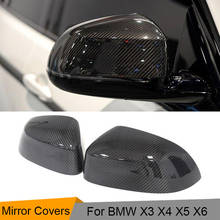 Carbon fiber side view Mirror Caps Replacement for BMW X3 X4 X5 X6 Upgrade X5M X6M Look Fitment Side Mirror Cover 2024 - buy cheap