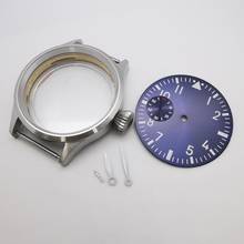 Mens Watch Parts 43mm Sapphire Glass Case Sterile Dial Hands fit ETA 6497 st3600 Hand Winding Movement 2024 - buy cheap