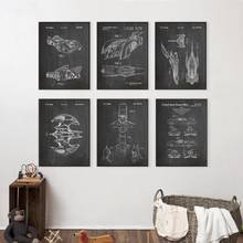 Cartoon Hero Blueprint Patent Canvas Painting Wall Pictures Vintage Super Hero Automobile Art Prints And Poster Kids Room Decor 2024 - buy cheap