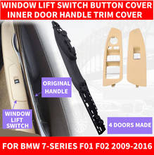 Car Front Left / Right Side Black Inner Interior Door Pull Handle Panel Carrier Trim Cover For BMW 7-series F01 F02 730 2009-16 2024 - buy cheap