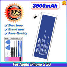 LOSONCOER 3500mAh High Capacity Polymer Use For Apple iPhone 5 Battery For iPhone 5G Gift Tools+stickers 2024 - buy cheap