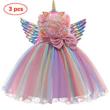 Kids Sleeveless Sequined Bow Princess Dress For Flower Girl Lace Tutu Dresses Color Birthday Party Elegant Costume Wedding Dress 2024 - buy cheap