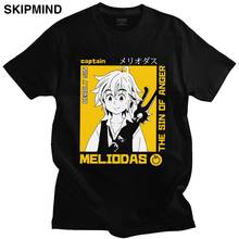 Camiseta de Manga corta de algodón para hombre, camisa de Anime japonés de Seven Deadly Sins, Nanatsu No Taizai, meiodas, regalo 2024 - compra barato