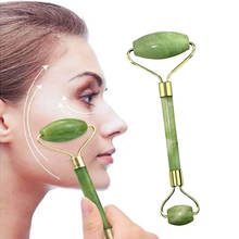 Natural Jade Stone Rollers Massager For Face Pink Rose Quartz Stone Slimming Chin Lift Up Facial Facial Beauty Roller Skin Care 2024 - buy cheap