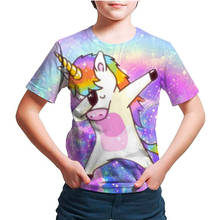 Summer Children's T-Shirts Unicorn 3d Kawaii T-shirt Birthday Tshirt for Kids Funny Unicorn Boys Girls T Shirt Unicorn Tops Tees 2024 - buy cheap