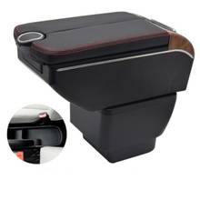 Car Mazda 2 Demio armrest storage box auto interior Leather car-styling central container Store content box accessories parts 2024 - buy cheap