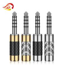 QYFANG 4.4mm 5 Pole 4-Layer Rhodium Plated Copper Earphone Plug Carbon Fiber Audio Jack Balanced Wire Connector Metal Adapter 2024 - buy cheap