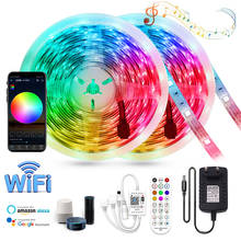 Bluetooth Led Strip Lights 20m RGB 5050 SMD Flexible Ribbon WIFI Led Strip 5m 10m 15m Waterproof Tape Diode DC12V Music Control 2024 - buy cheap