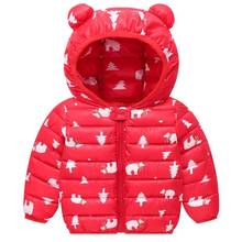 Famuka Crianças Roupas Outono Inverno Das Crianças Para Baixo Jaqueta de Algodão Para O Bebê Das Meninas Dos Meninos Dos Desenhos Animados Com Zíper Roupas Quentes Engrossar Outerwear 2024 - compre barato