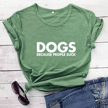 Новое поступление, забавная повседневная женская футболка из 100% хлопка с принтом собак и людей, спасательные рубашки для любителей собак, подарок для любителей собак 2024 - купить недорого