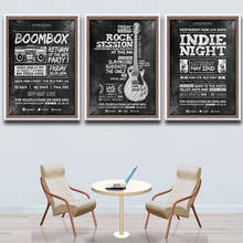 Nordic Indie Chalkboard Flyer Nordic Posters And Prints Wall Art Canvas Painting Wall Pictures Shopwindow Decor 2024 - buy cheap
