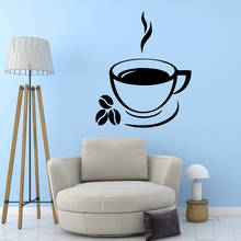 Креативный стикер для стены с мотивом кофе аксессуары для украшения дома водонепроницаемые настенные наклейки художественные наклейки 2024 - купить недорого