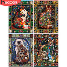 HUACAN DIY Diamond Painting Cat 5D Full Square Diamond Embroidery Animal Painting Rhinestone Cross Stitch Home Decoration 2024 - buy cheap