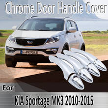 for KIA Sportage MK3 SL 2010~2015 2011 2012 2013 2014 Stickers Decoration Chrome Door Handle Cover Refit Car Accessories 2024 - buy cheap