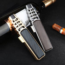 Kitchen BBQ Metal Torch Turbo Windproof Cigar Lighter Outdoor Survival Pen Spray Gun Jet Butane Pipe Lighter Gadgets For Men 2024 - buy cheap
