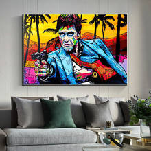 Abstract Tony Montana Portrait Canvas Painting Street Graffiti Posters and Prints Wall Art Picture Modern Living Room Decor 2024 - buy cheap