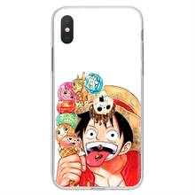 Силиконовый чехол для телефона Xiaomi Redmi 4A S2 Note 3 3S 4 4X 5 Plus 6 7 6A Pro Pocophone F1 Japanese Anime Collage One Piece Luffy 2024 - купить недорого