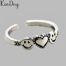 Summer Beach Vacation Knuckle Open Love Heart Rings for Women Girls Adjustable Finger Ring Charm Jewellery Wholesale Gifts 2024 - buy cheap