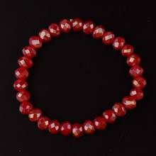 Crystal Bracelet Handmade Beaded Ladies Bracelet Dashion Fashion Simple Design 8mm Crystal Glass Beads Stretch Bracelet JB0687 2024 - купить недорого