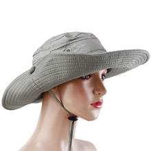 Chapéus de sol de cor sólida para homens ao ar livre boné de pesca de borda larga anti-uv praia caps feminino balde chapéu de acampamento de verão trekking 2024 - compre barato