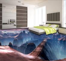 Papel tapiz de suelo de puente de tierra personalizado, hermoso escenario de juego, 3D, para habitación, sala de estar, cocina, impermeable, murales de papel de pared de vinilo 2024 - compra barato