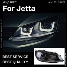 AKD автостайлинг фары для VW Jetta фары 2011-2018 Jetta Mk6 светодиодный ные фары ангельские глазки Drl Hid Биксеноновые автомобильные аксессуары 2024 - купить недорого