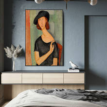 Портрет Жанна эбютерн холст Картины Модильяни известный настенные художественные плакаты и принты Nordic искусство, картинки, на стену Декор 2024 - купить недорого