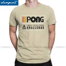 Atari Pong T-Shirts for Men Arcade Enthusiasts Atari Games Crazy Pure Cotton Tees Crewneck Short Sleeve T Shirts Printed Clothes 2024 - buy cheap