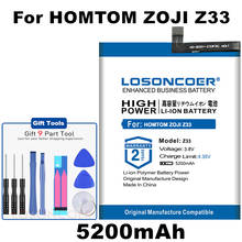 Bateria a mais atrasada da produção 5200 mah zoji z33 bateria para homtom zoji z33 baterias inteligentes do telefone smartphone ip68 à prova dmtágua mt6739 2024 - compre barato